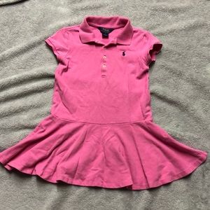 Girls bubble gum pink polo dress 👚💗